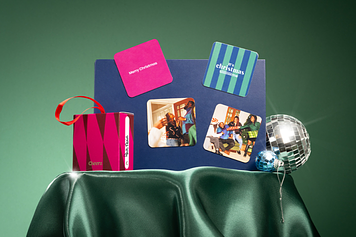 Christmas Square Magnets and their gift box