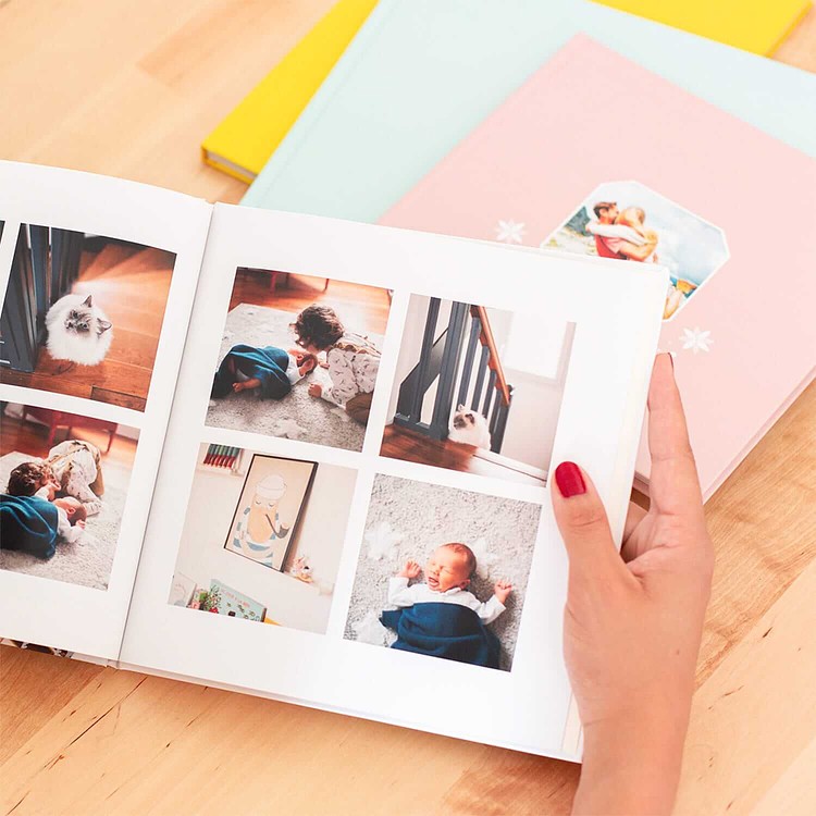 Álbum de fotografía de 4 x 6, pequeño libro de imágenes para bebés,  organizadores de almacenamiento de fotografía de 3 pulgadas, puede contener  64 fotografía en tota Púrpura perfecl Album de fotos