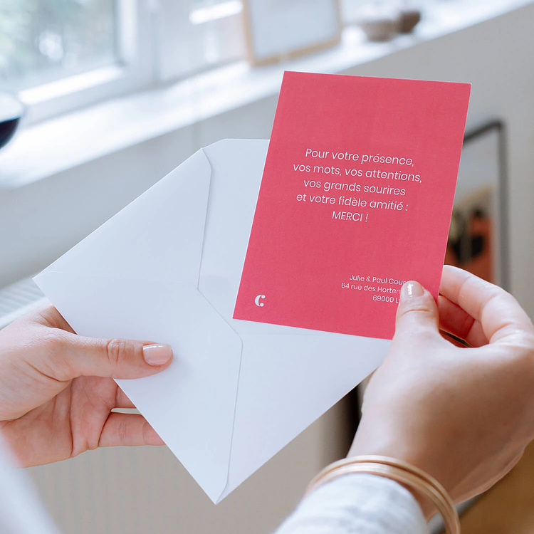 Tarjeta de Agradecimiento de Boda Cheerz 4